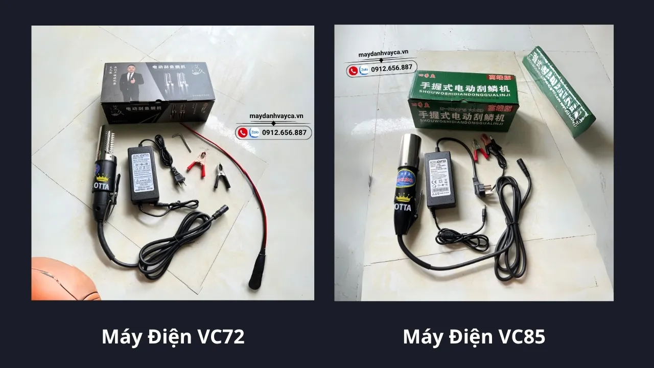 Máy đánh vảy cá dùng điện OTTA VC72 và VC85