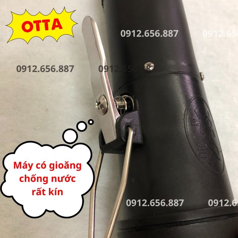 cận cảnh Nút Bấm Máy Đánh Vảy Cá OTTA 3 Cell Pin Sạc 