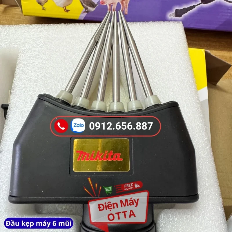 Đầu kẹp máy nhổ lông vịt 6 mũi Mikita