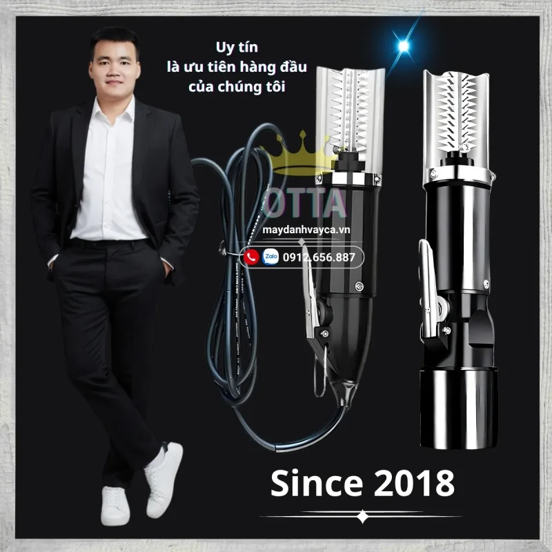 cam kết bảo hành máy đánh vảy cá OTTA pin 3 cell