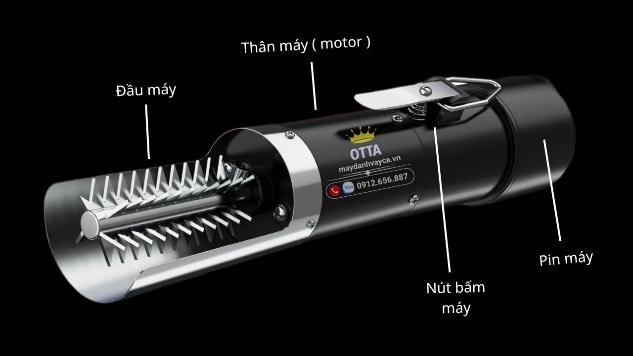 Cấu tạo máy đánh vảy cá